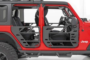 Jeep Gladiator Tubular Doors - Rough Country - RR - Black - '20-'23